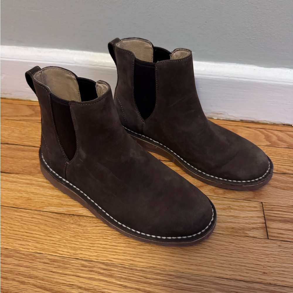 L.L. Bean Brown Suede Chelsea Ankle Boots